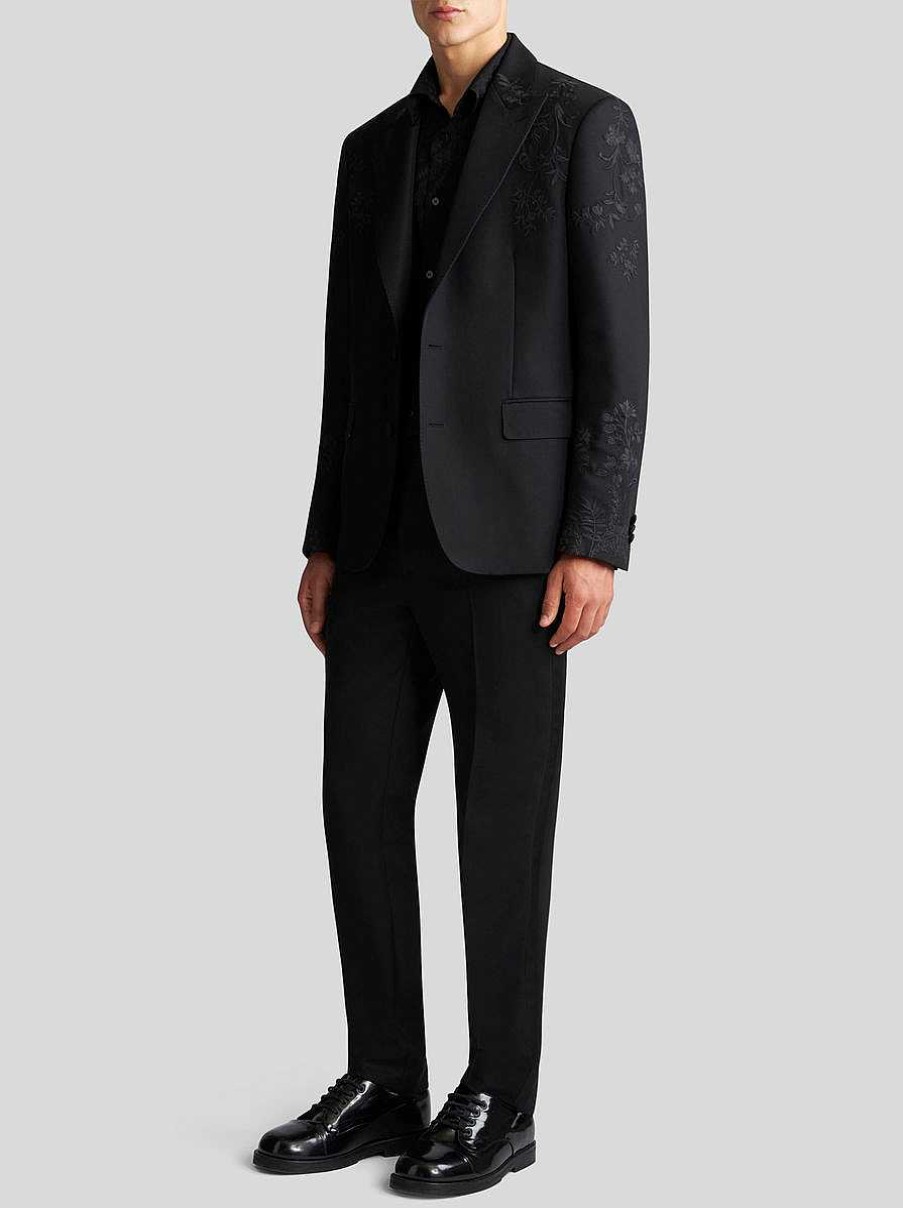 ETRO Pantaloni | Pantaloni Slim Fit In Lana E Mohair Nero