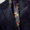 ETRO Giacche | Giacca Jacquard In Lana E Cotone Blu Navy