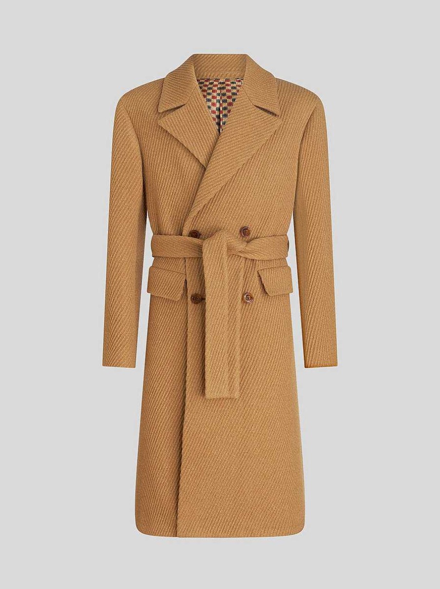 ETRO Cappotti E Capispalla | Cappotto In Lana Doppiopetto Beige