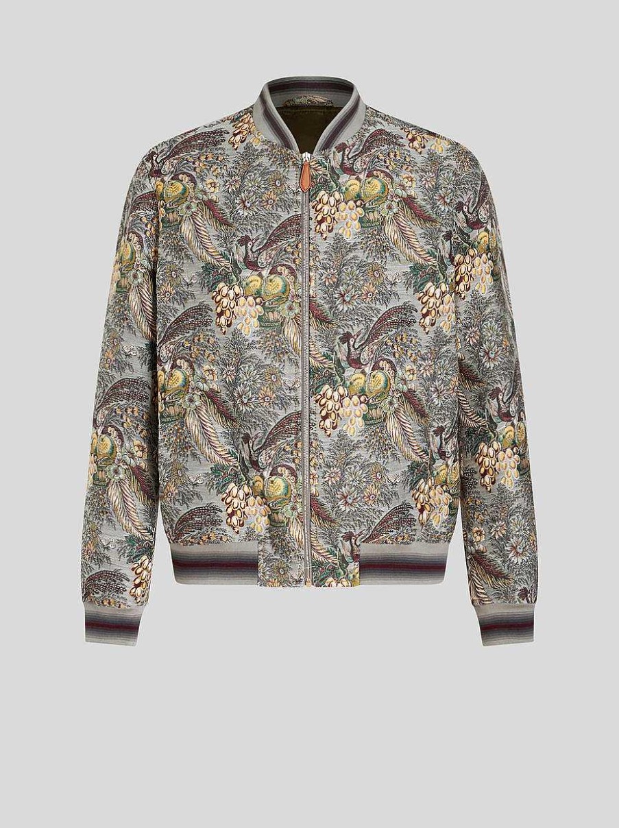 ETRO Cappotti E Capispalla | Giubbotto Bomber Jacquard Multicolore