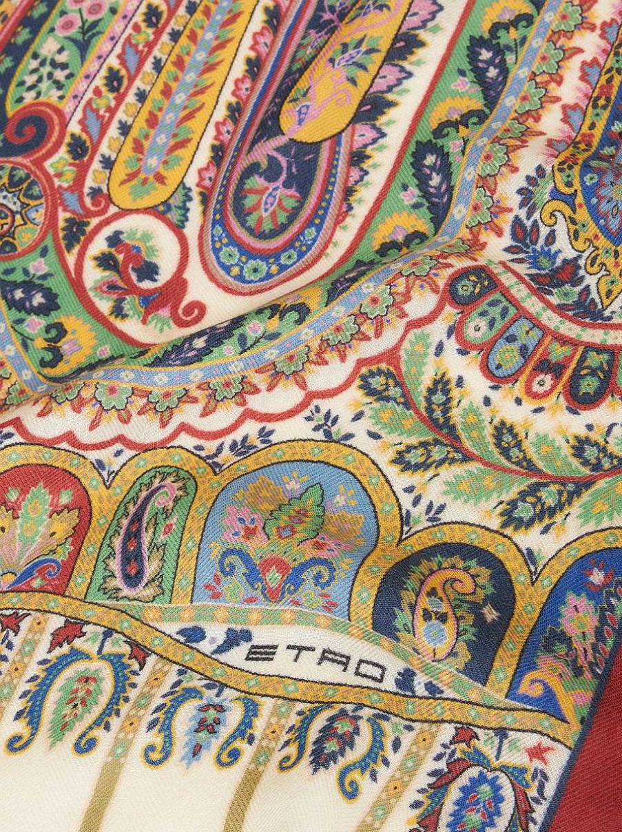 ETRO Sciarpe E Seta | Sciarpa Paisley In Seta E Cashmere Multicolore