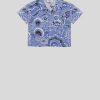 ETRO Neonato 12-36 Mesi | Camicia Baby Paisley Tinta Unita Azzurro