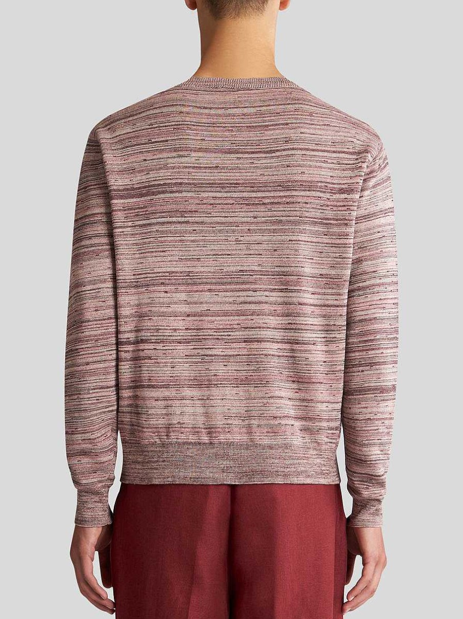 ETRO Maglieria | Maglia In Seta E Cotone A Righe Rosa