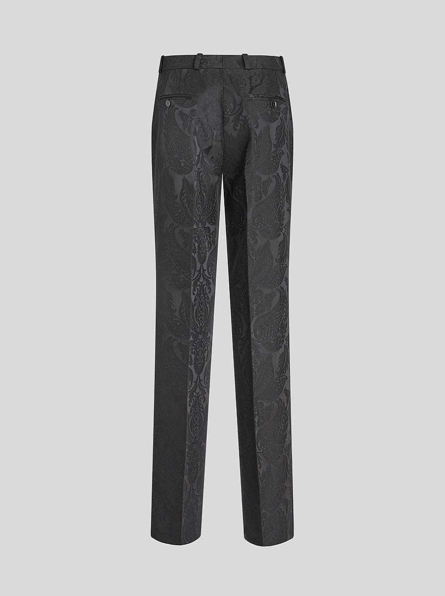 ETRO Pantaloni | Pantaloni Jacquard Floreali Nero