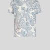 ETRO Magliette | T-Shirt Con Motivo Cachemire Ornamentale Bianco