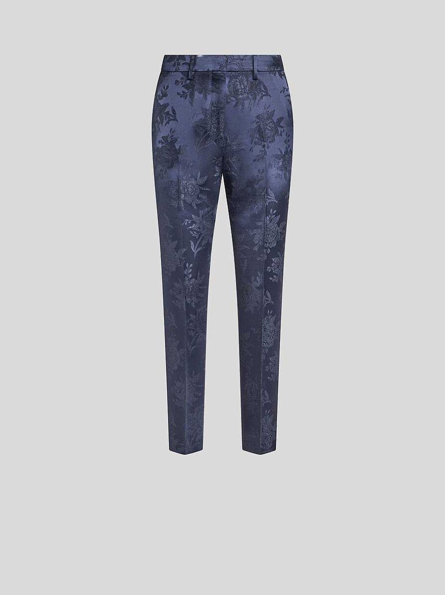 ETRO Pantaloni | Pantaloni Jacquard Blu Navy