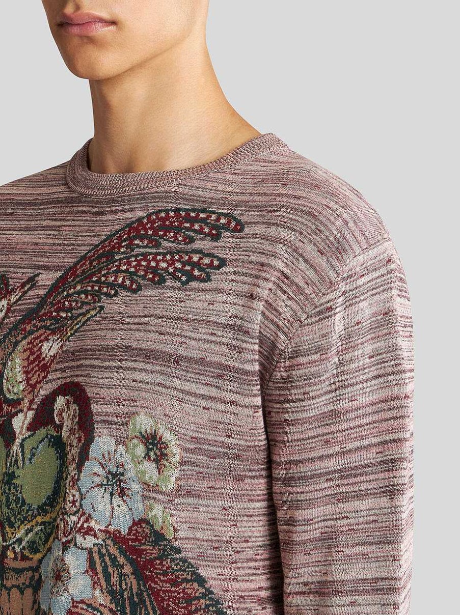 ETRO Maglieria | Maglia In Seta E Cotone A Righe Rosa