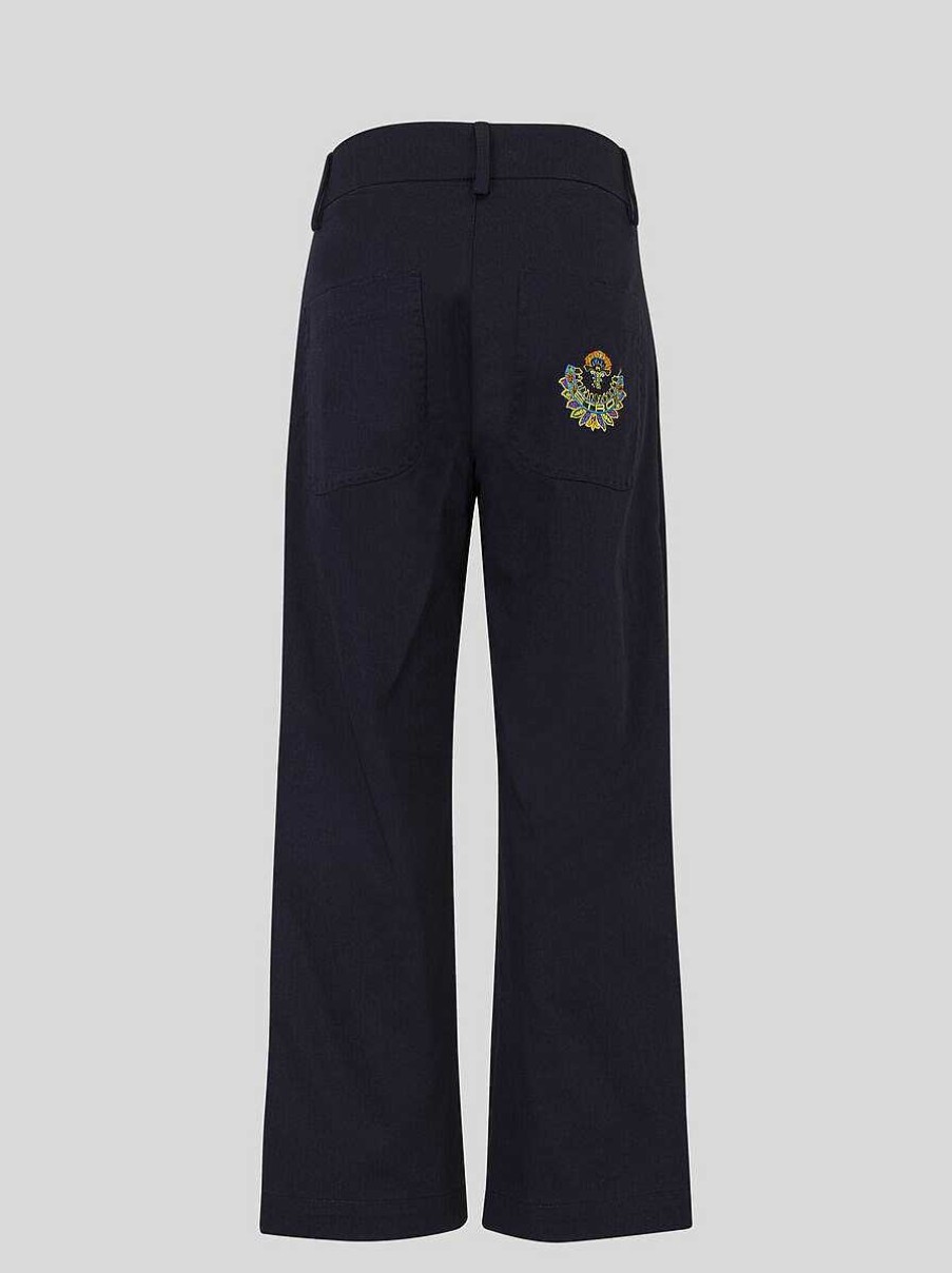 ETRO Pantaloni E Pantaloncini | Pantaloni In Gabardine Per Bambini Blu Navy