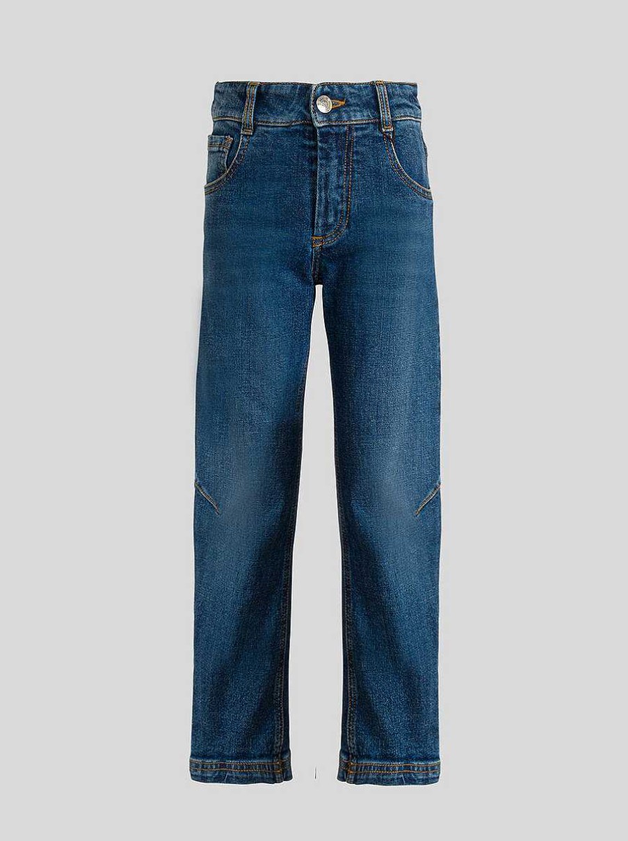 ETRO Pantaloni E Pantaloncini | Jeans In Denim Per Bambini Blu Navy