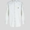 ETRO Camicie | Camicia A Righe Con Logo Bianco