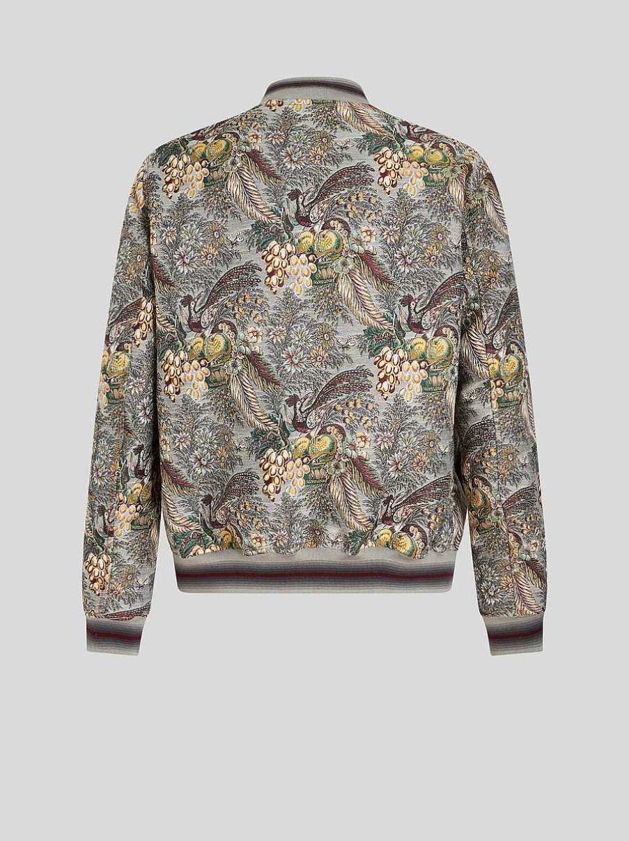 ETRO Cappotti E Capispalla | Giubbotto Bomber Jacquard Multicolore