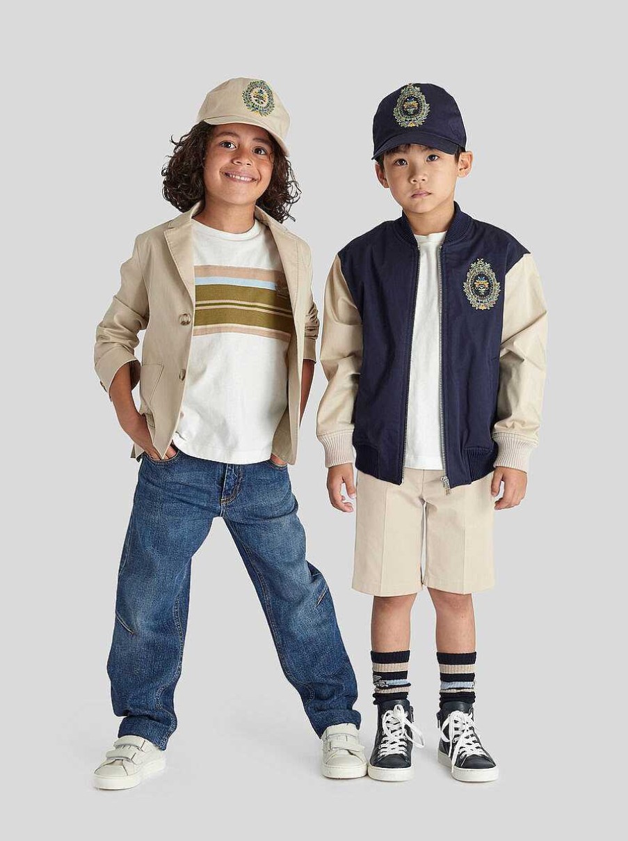 ETRO Topwear | Bomber Da Bambino Con Ricamo Stemma Beige