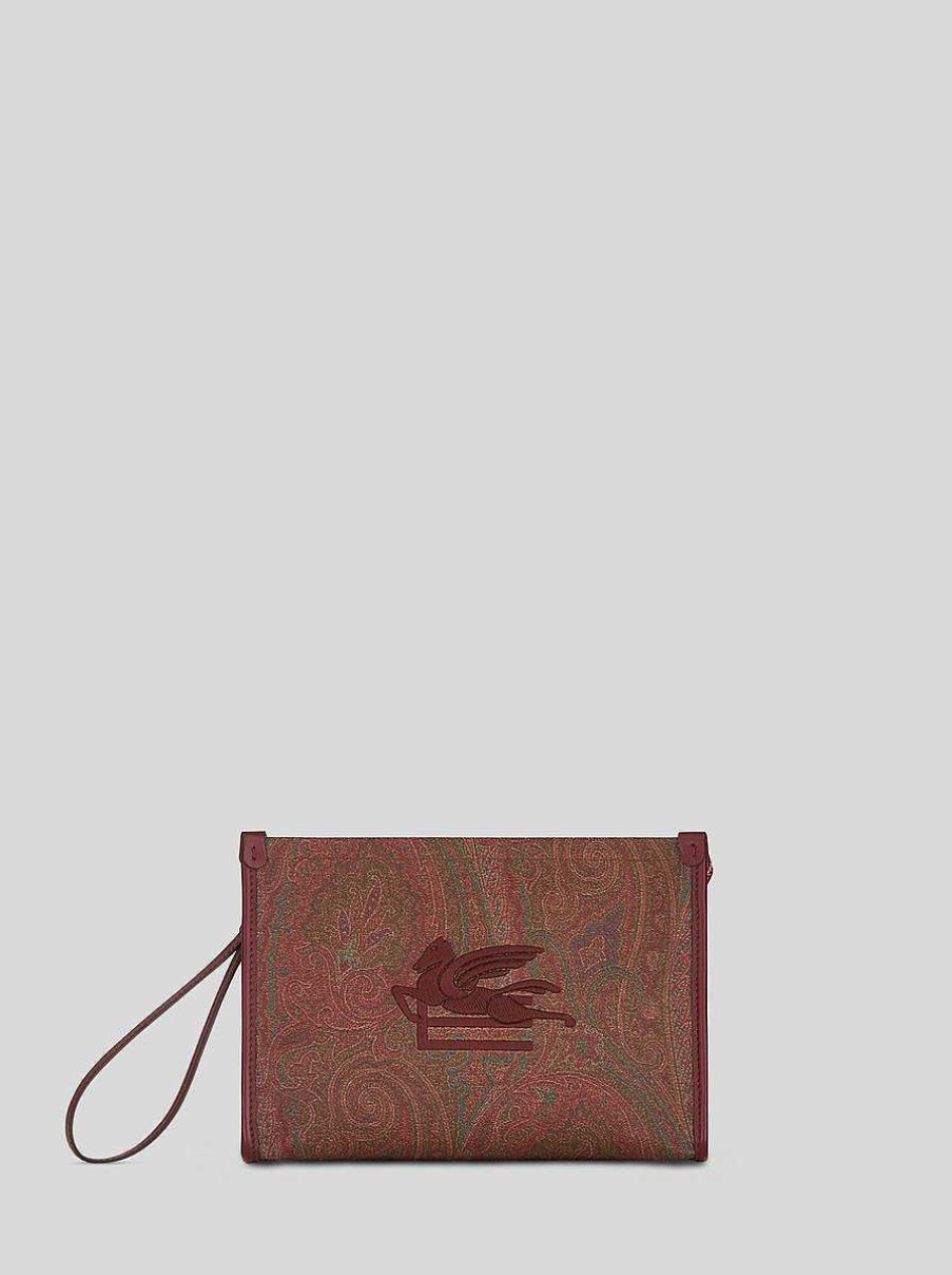 ETRO Necessaire E Pochette | Custodia Grande Paisley Love Trotter Rosso