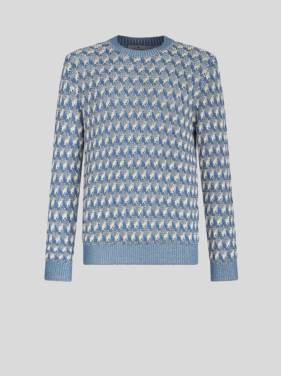 ETRO Maglieria | Maglia Jacquard Azzurro