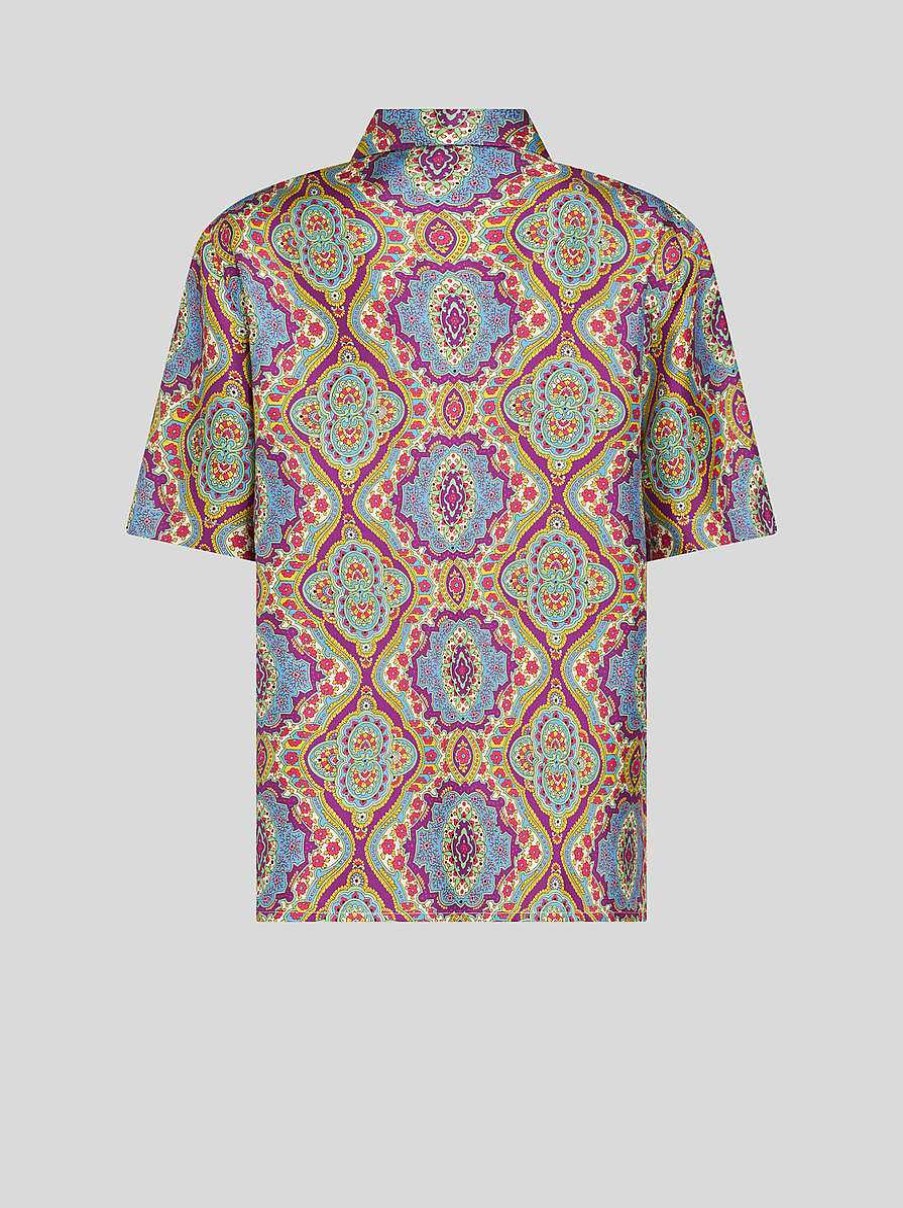 ETRO Camicie E Camicette | Camicia In Seta Stampata Multicolore