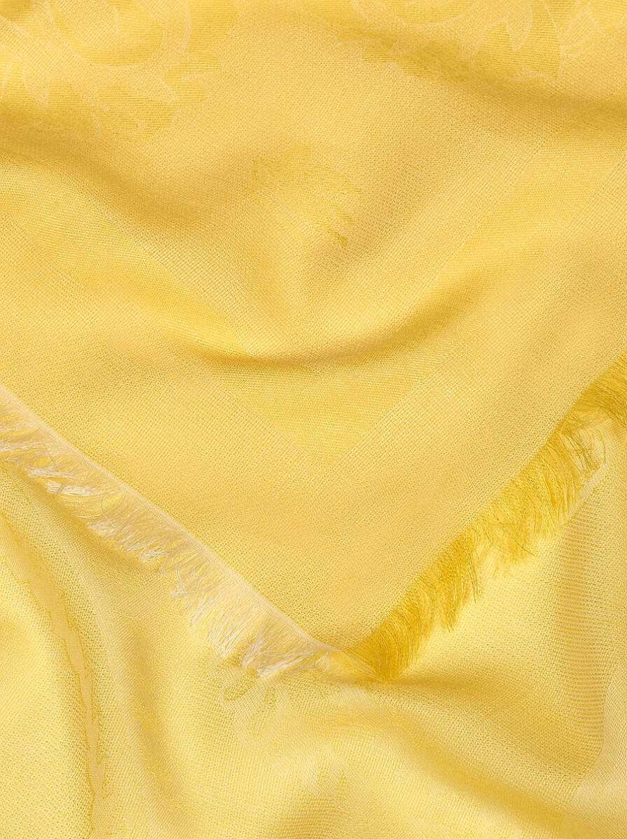 ETRO Sciarpe E Seta | Scialle In Jacquard Di Cotone Giallo