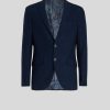 ETRO Giacche | Giacca In Jersey Con Trama Lavorata Blu Navy