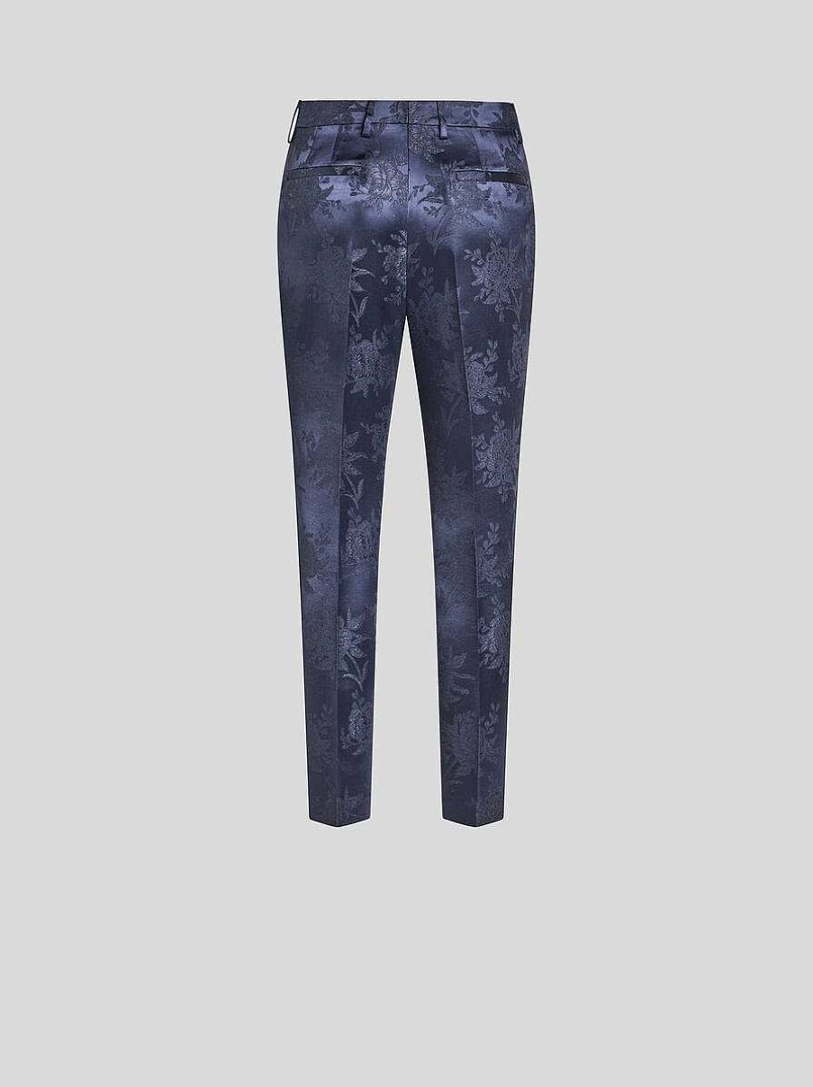 ETRO Pantaloni | Pantaloni Jacquard Blu Navy