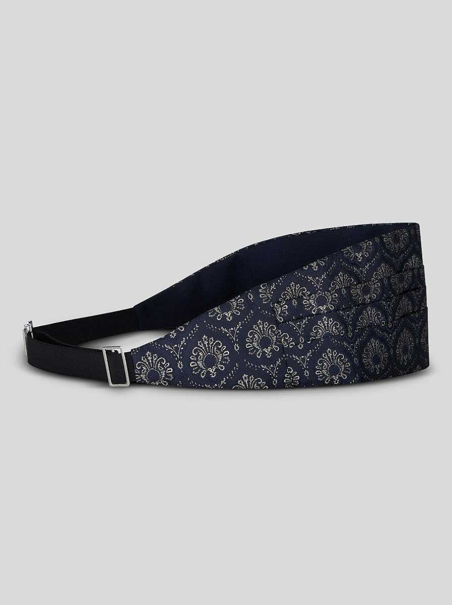 ETRO Cravatte E Fazzoletti Da Taschino | Fascia Da Smoking Jacquard Blu Navy