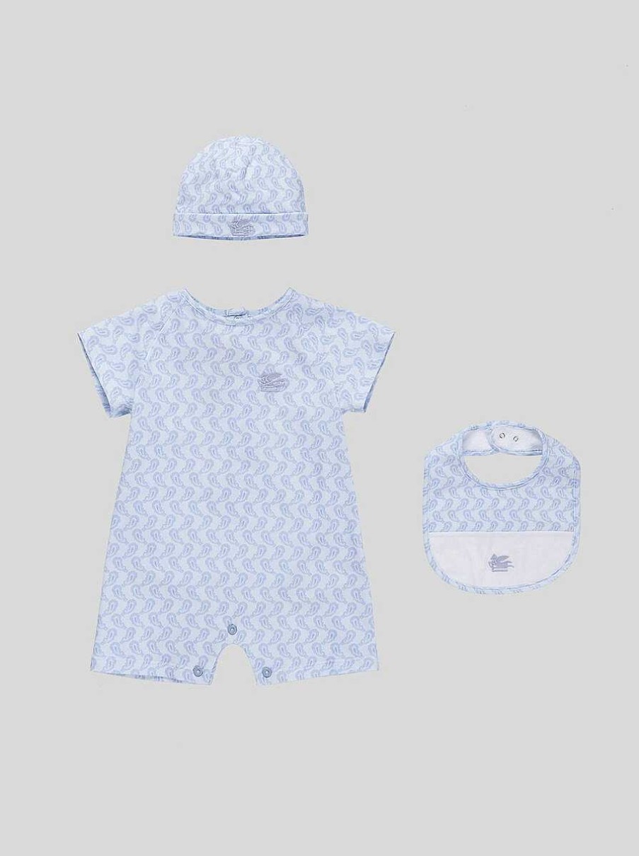 ETRO Set Regalo | Set Maternita (3 Pezzi) Con Confezione Regalo Azzurro