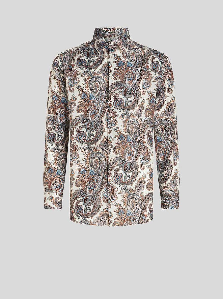 ETRO Camicie | Camicia Con Stampa Paisley Verde