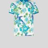 ETRO Magliette Polo | Polo Con Stampa Floreale Azzurro