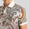 ETRO Magliette Polo | Polo Paisley Multicolore Con Logo Azzurro