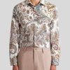 ETRO Camicie | Camicia In Cotone Con Motivi Cachemire Bianco