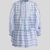 ETRO Vestiti | Abito In Lino A Righe Per Bambini Blu Navy