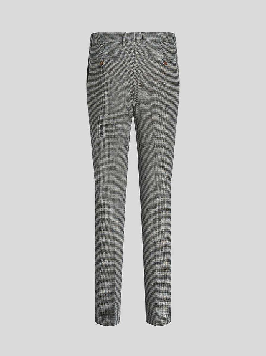 ETRO Pantaloni | Pantaloni In Lino Jacquard Grigio