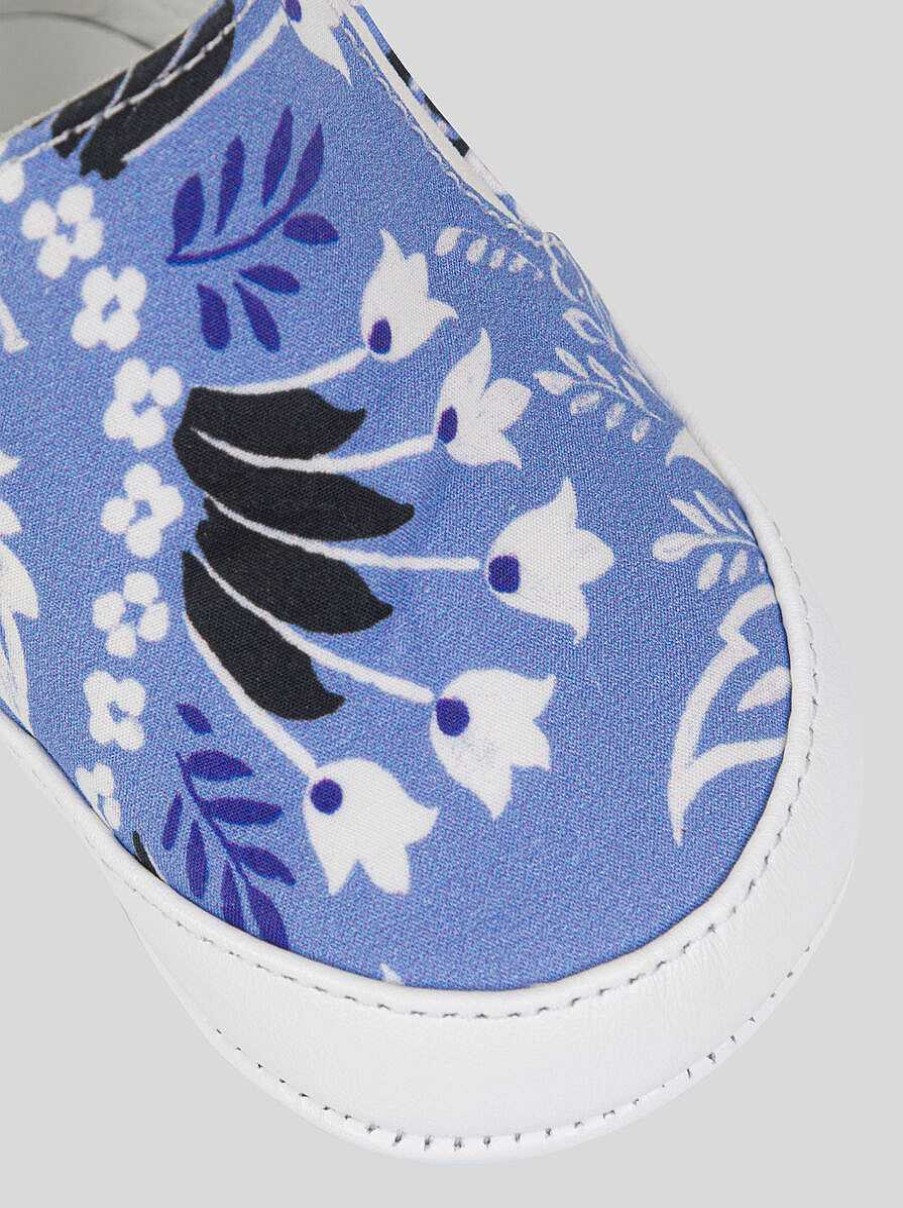 ETRO Neonato 1-9 Mesi | Scarpine Slip-On Con Motivo Paisely Tinta Unita Per Bebe Azzurro