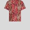 ETRO Magliette | T-Shirt Con Stampa Fogliame Borgogna