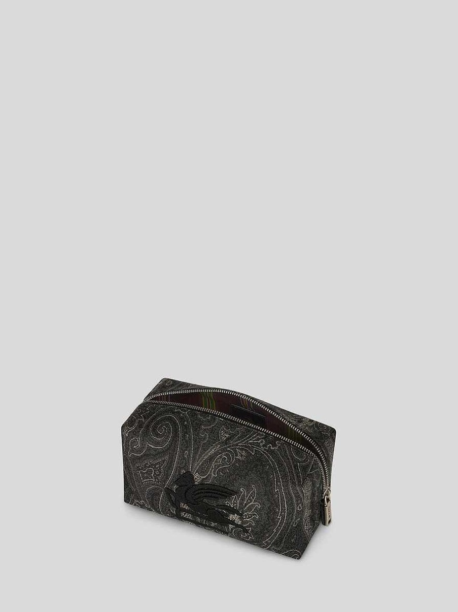 ETRO Necessaire E Pochette | Necessaire Medio Con Motivo Cachemire Beige