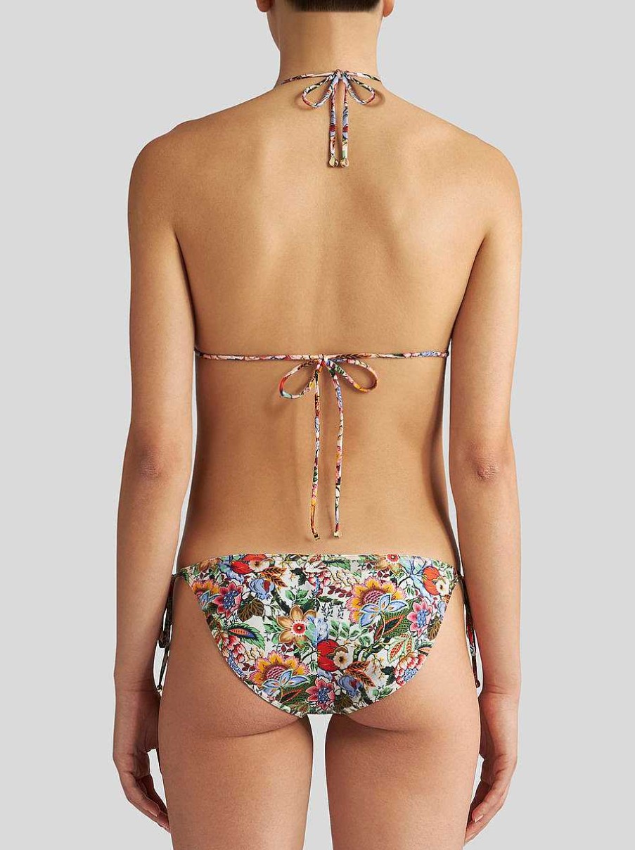 ETRO Abbigliamento Da Spiaggia | Bikini Bouquet Multicolore Azzurro