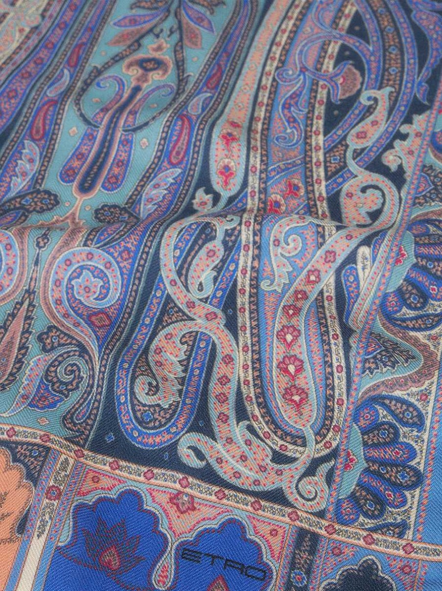 ETRO Sciarpe E Seta | Sciarpa Paisley In Seta E Cashmere Multicolore