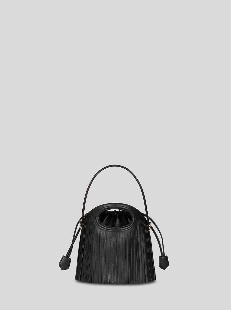 ETRO Saturno | Borsa Saturno Media Con Frange Nero