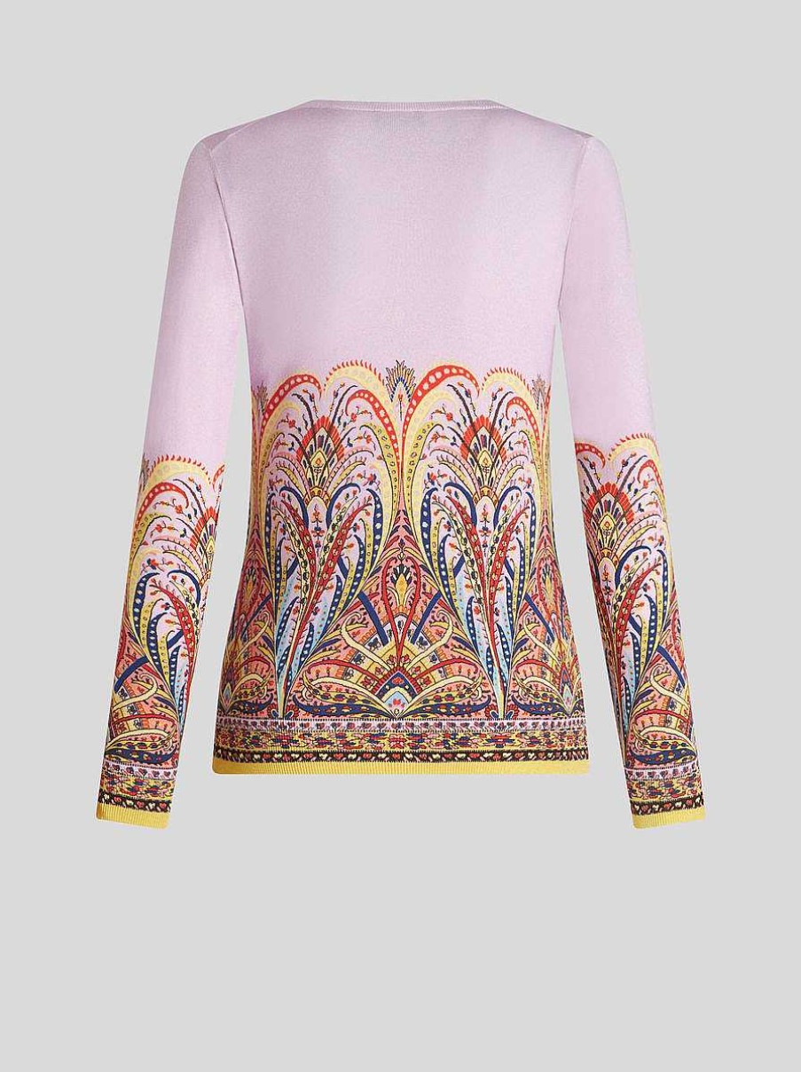 ETRO Maglieria | Maglione Con Stampa Bouquet Rosa