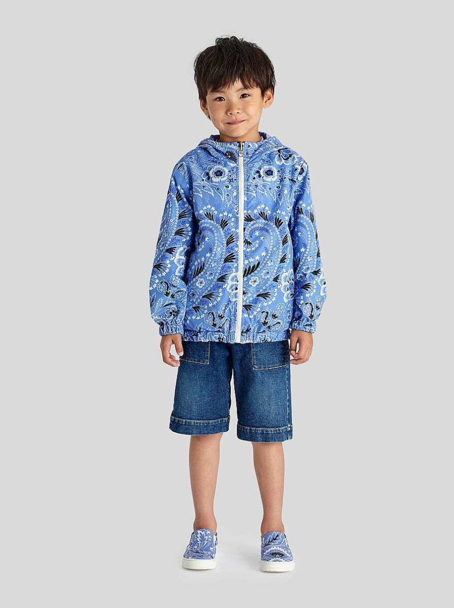 ETRO Pantaloni E Pantaloncini | Bermuda In Denim Per Bambini Blu Navy