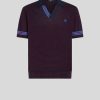 ETRO Maglieria | Polo In Maglia A Righe Con Logo Blu Navy