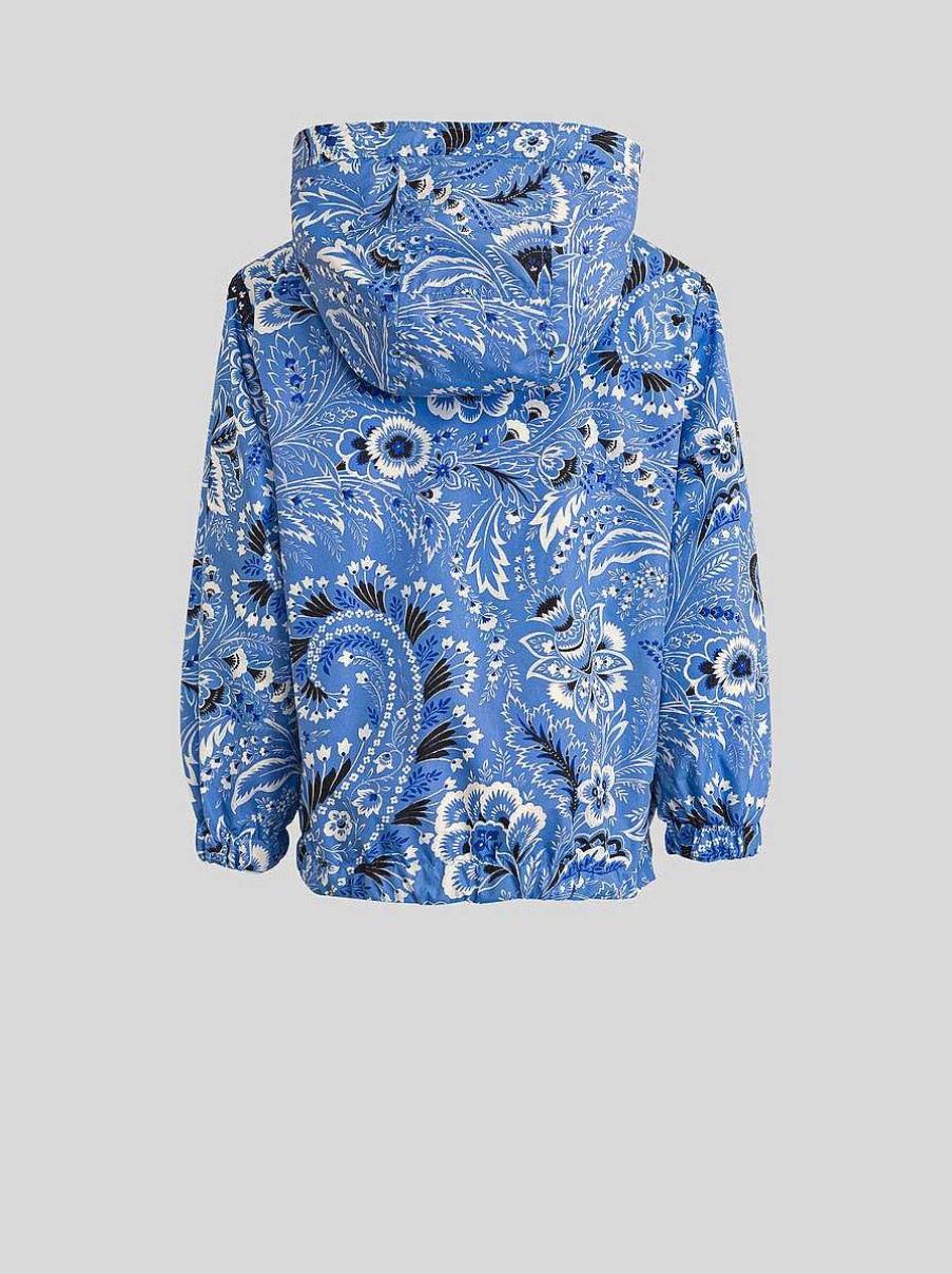 ETRO Topwear | Giacca Reversibile Da Bambino Con Cappuccio Azzurro