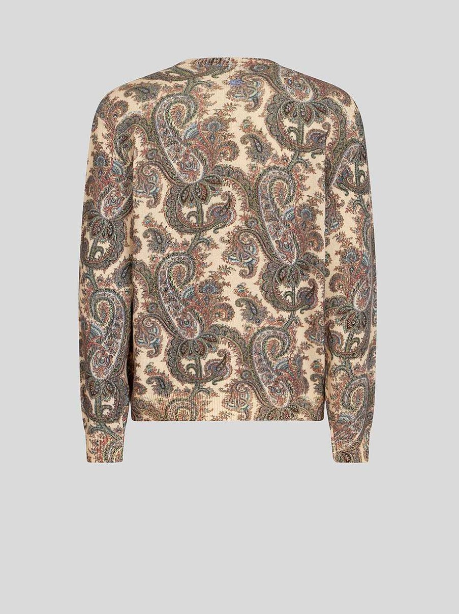 ETRO Maglieria | Maglione In Lana Con Motivo Paisley Rosa