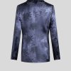 ETRO Giacche | Giacca Jacquard Floreale Blu Navy