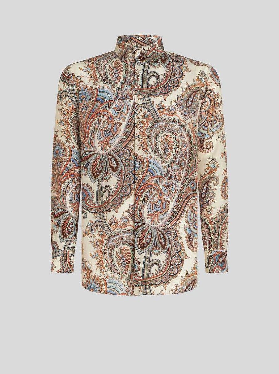 ETRO Camicie | Camicia Con Stampa Paisley Bianco