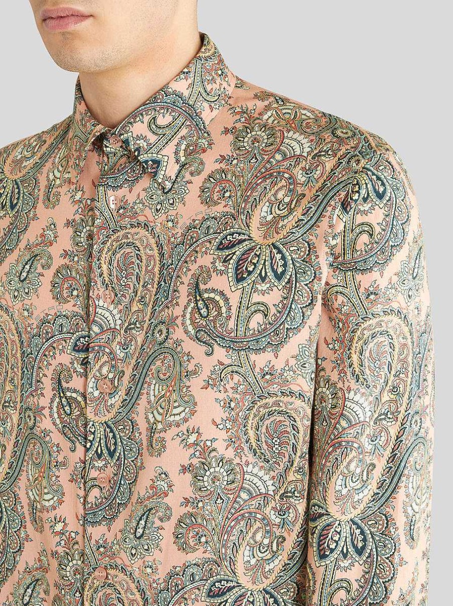 ETRO Camicie | Camicia Con Stampa Paisley Verde