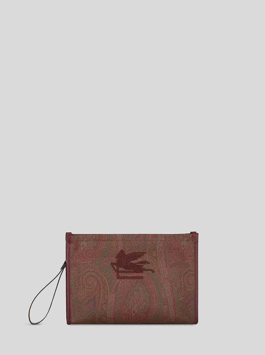 ETRO Necessaire E Pochette | Custodia Grande Paisley Love Trotter Rosso