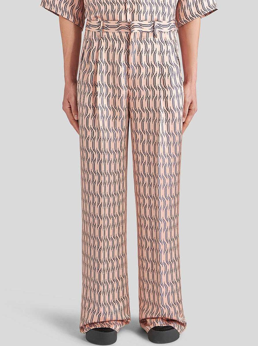 ETRO Pantaloni | Pantaloni In Jacquard Di Seta Rosa