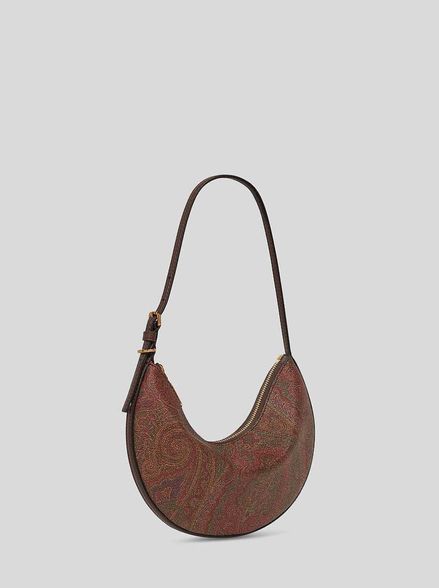 ETRO Borse A Tracolla | Borsa Hobo Piccola Etro Essential Marrone