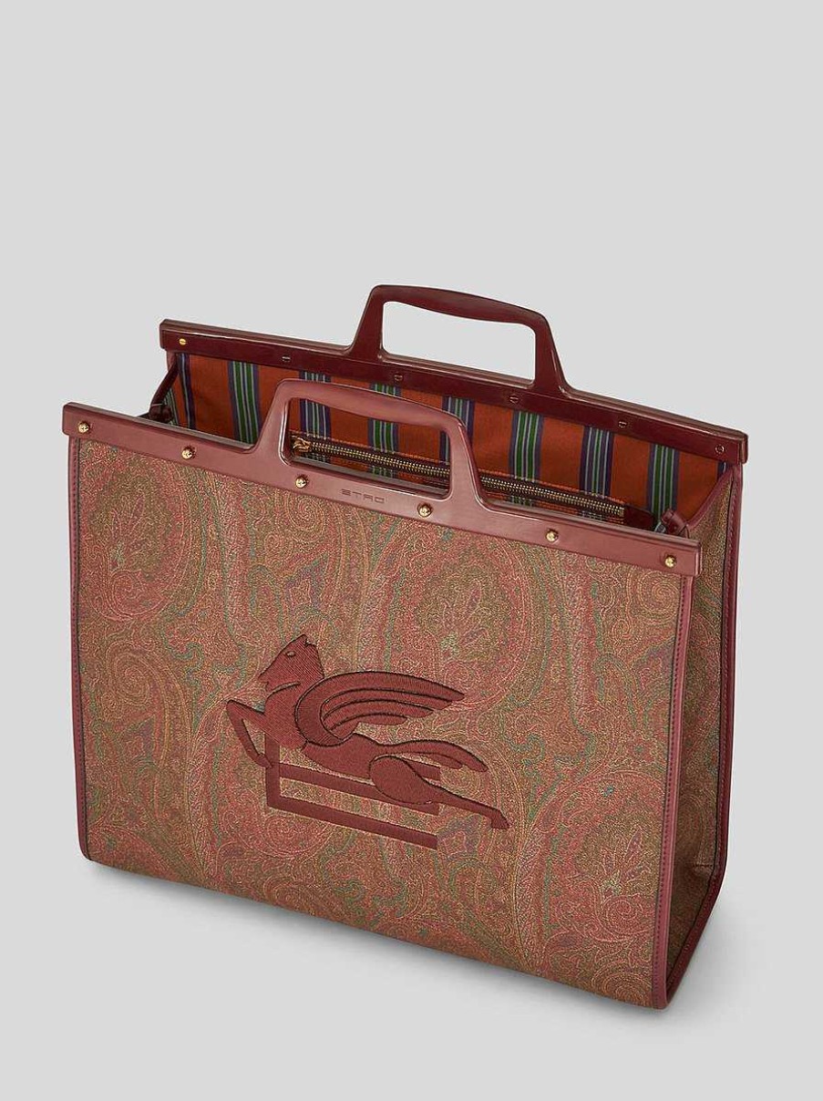 ETRO Adoro Trottatore | Borsa Grande Paisley Love Trotter Rosso