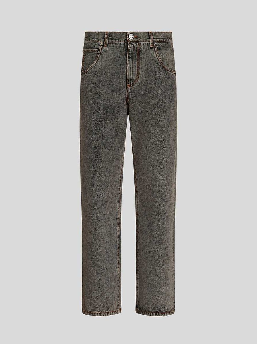 ETRO Denim | Jeans In Denim Di Cotone Grigio