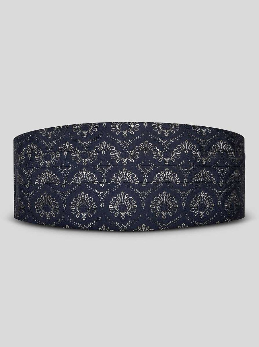 ETRO Cravatte E Fazzoletti Da Taschino | Fascia Da Smoking Jacquard Blu Navy